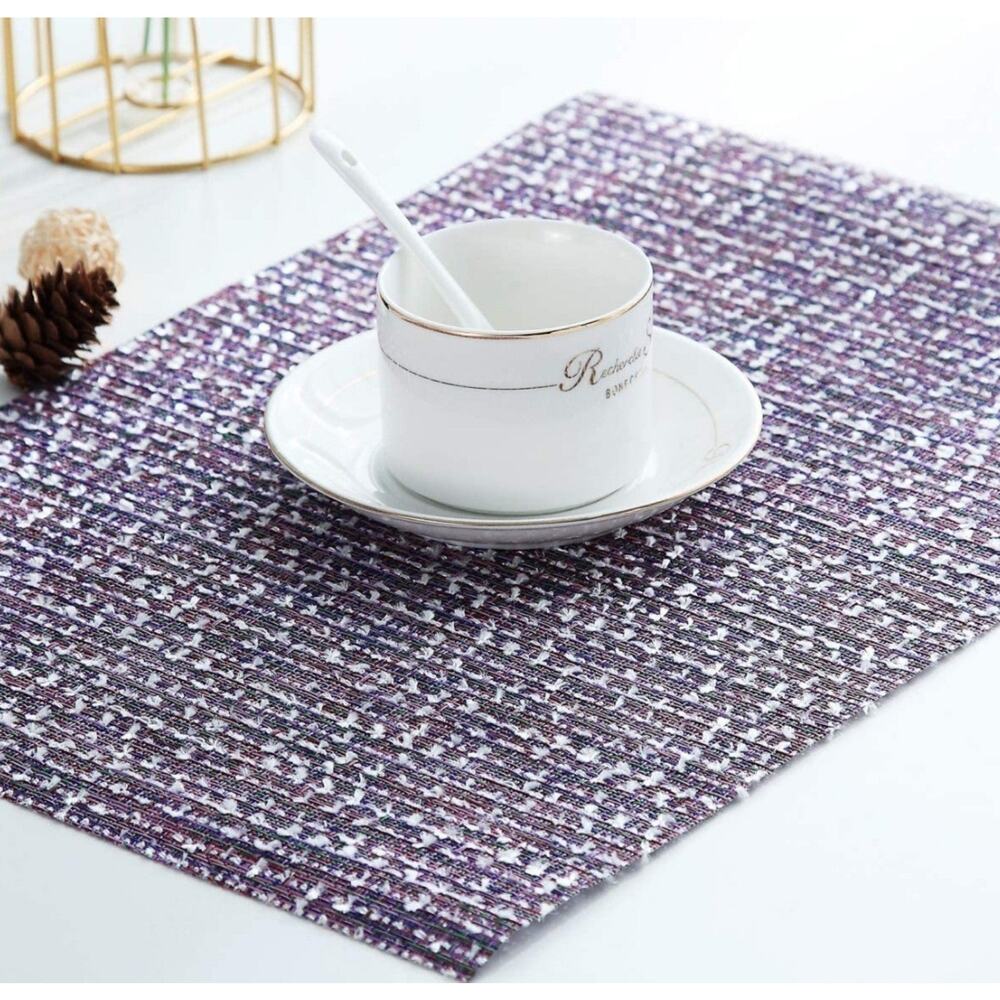 4 Piece Purple Waterproof Heat Proof & Slip Proof Kitchen Table Placemats